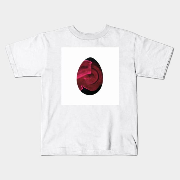 Easter egg - textured pink smears isolated on white background. Watercolor colorful textured painting. Design for background, cover and packaging, Easter and food illustration, greeting card. Kids T-Shirt by Olesya Pugach